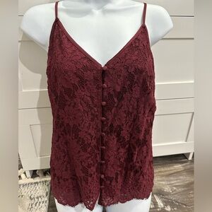Abercrombie burgundy lace cami S